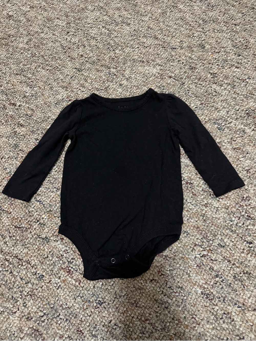 Okie Dokie Black Longsleeve Onesie
